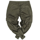 Cosi jeans - 61-orvieto - elasticated cargo - dark olive