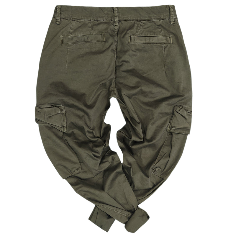 Cosi jeans - 61-orvieto - elasticated cargo - dark olive