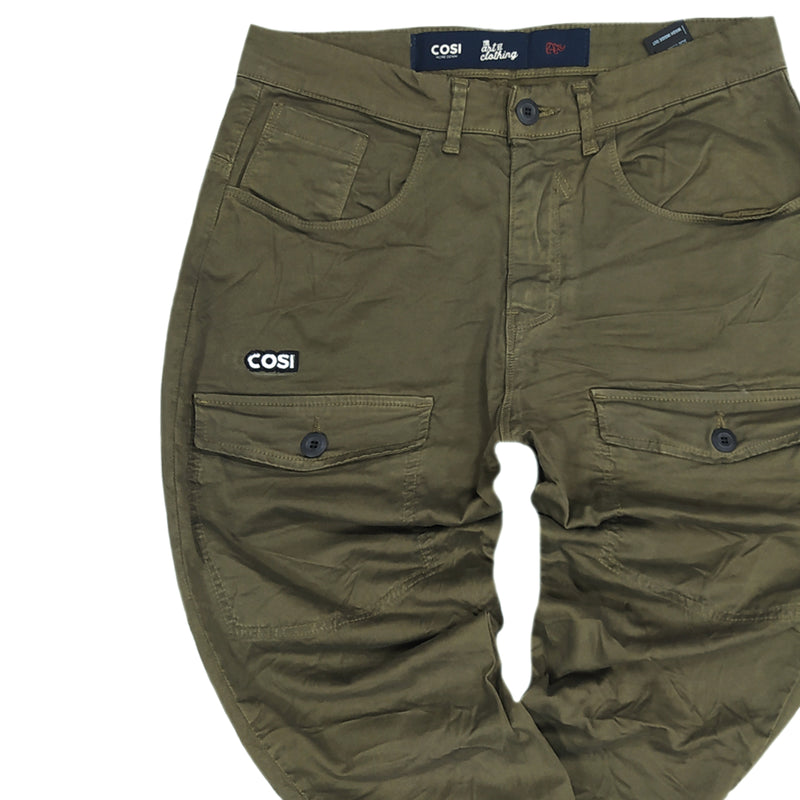 Cosi jeans - 61-primo 50/107 - elasticated cargo - khaki