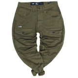 Cosi jeans - 61-primo 50/107 - elasticated cargo - khaki