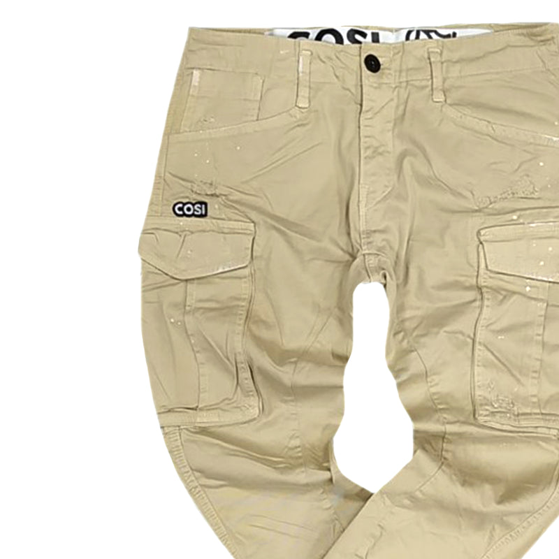 Cosi jeans - 61-lucca 3 - elasticated cargo - beige