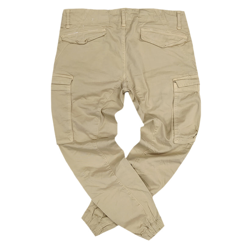 Cosi jeans - 61-lucca 3 - elasticated cargo - beige