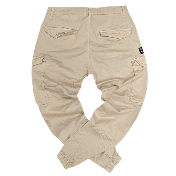 Cosi jeans 61-orvieto - elasticated cargo - beige