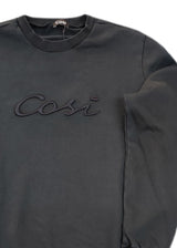 Ανδρικό μακρυμάνικο φούτερ Cosi jeans-63-S24-70-logo μαύρο