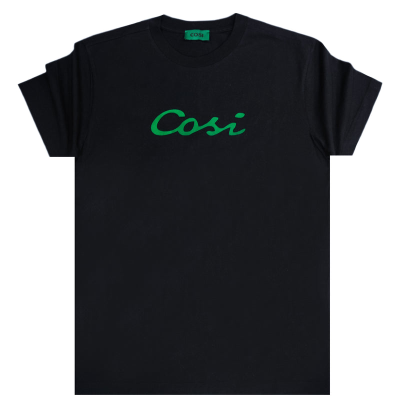 Cosi jeans - 61-S23-30 - green logo tee - black