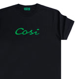 Cosi jeans - 61-S23-30 - green logo tee - black