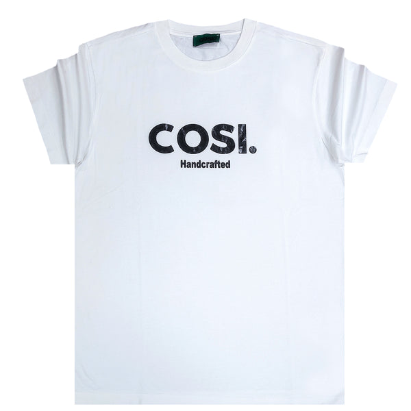 Cosi jeans - 61-S23-34 - black logo tee - white