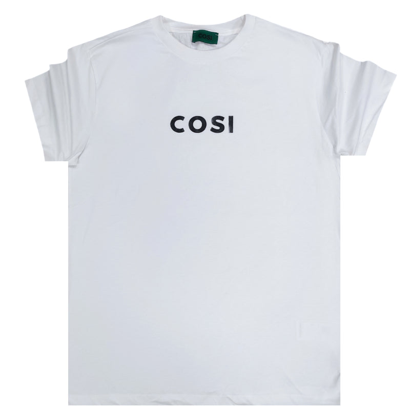 Cosi jeans - 61-S23-40 - small logo glossy tee - white