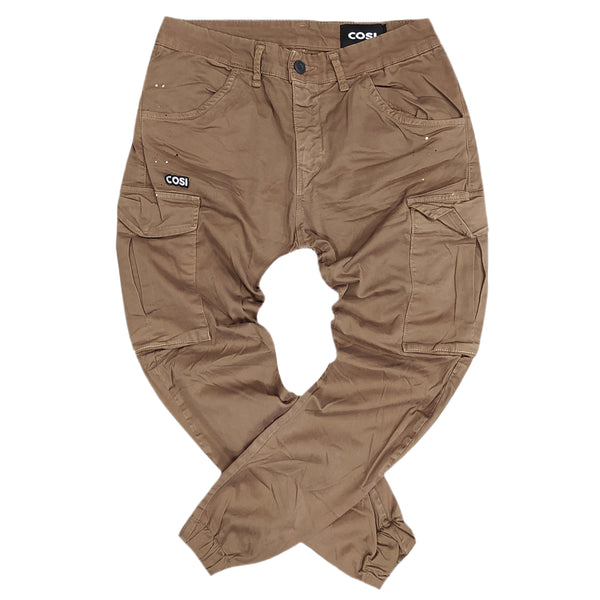 Cosi jeans 61-galluzzo 9 - elasticated cargo - camel