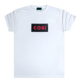 Ανδρική κοντομάνικη μπλούζα Cosi jeans - 61-S23-38 - black box red letters tee λευκό