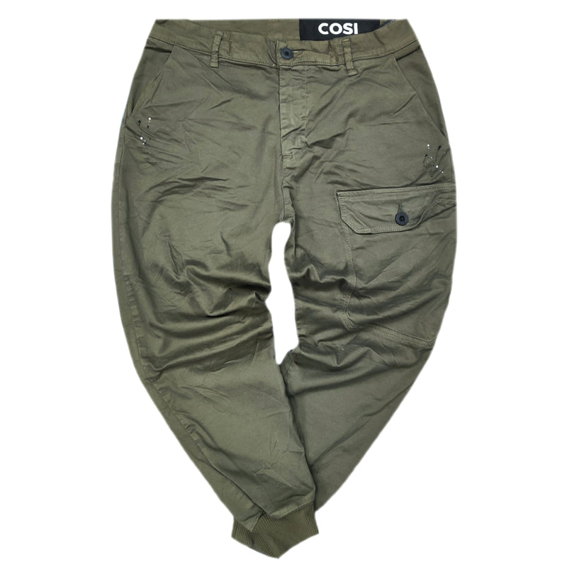 Cosi jeans - 62-CORETTO - w23 - cargo elasticated - olive