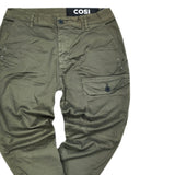 Cosi jeans - 62-CORETTO - w23 - cargo elasticated - olive