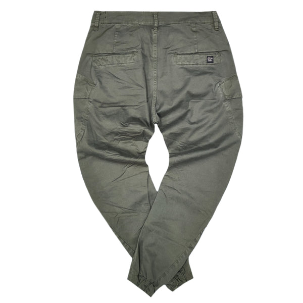 Cosi jeans - 62-FOGLIO - w23 - cargo elasticated - olive