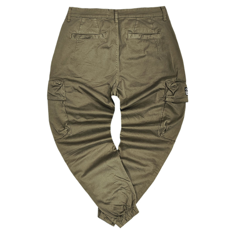 Cosi jeans - 62-fosse- w23 - splashed cargo elasticated - khaki