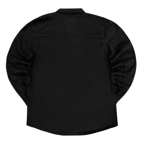 Ανδρικό πουκάμισο ζακέτα Cosi jeans - 62-gatti 20 - pocket μαύρο