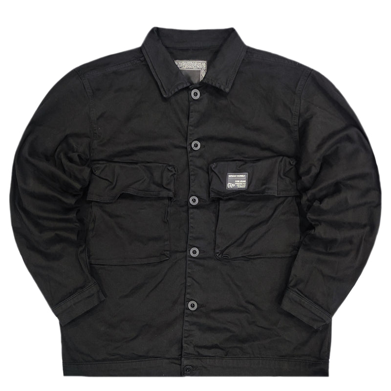 Ανδρικό πουκάμισο ζακέτα Cosi jeans - 62-giocci - pocket μαύρο