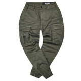 Cosi jeans - 62-GIUDI - w23 - elasticated cargo - olive