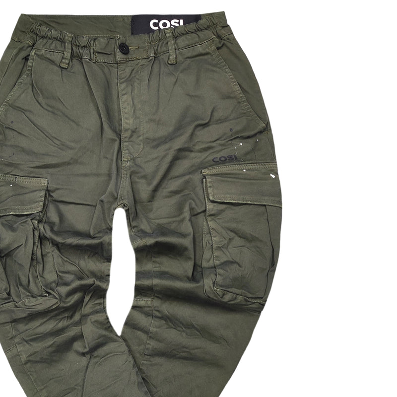 Cosi jeans - 62-GIUDI - w23 - elasticated cargo - olive