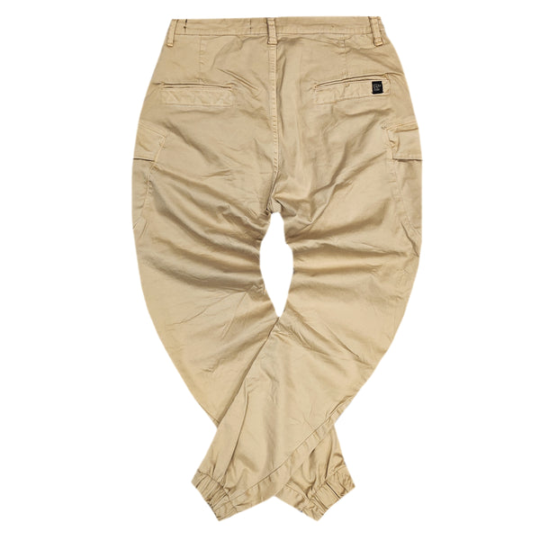 Cosi jeans - 62-lucca 3 - elasticated cargo - beige