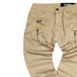 Cosi jeans - 62-lucca 3 - elasticated cargo - beige