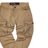 Cosi jeans - 62-mocca - w23 - elasticated cargo - camel