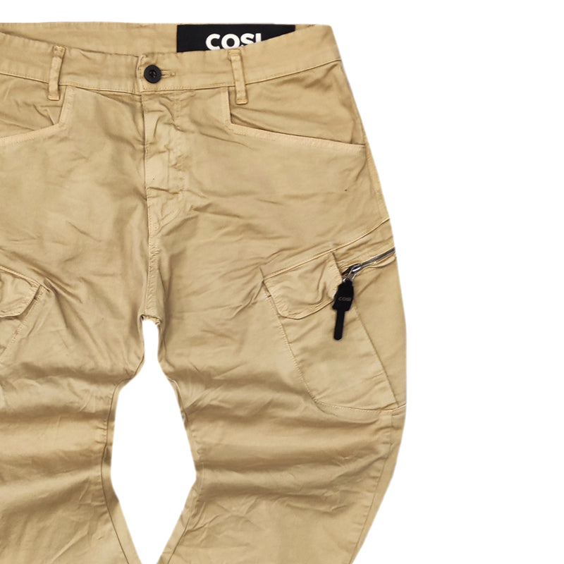 Cosi jeans - 62-otte - w23 - elasticated cargo - beige