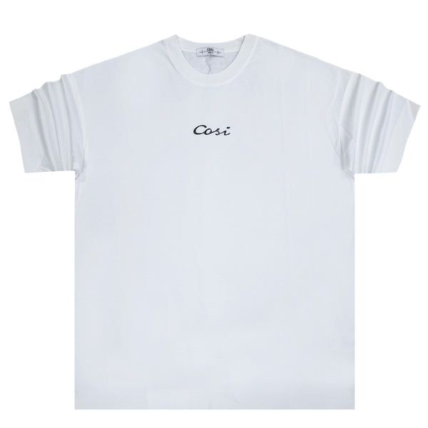 Cosi jeans - 62-W23-01 - simple handcrafted logo t-shirt - white