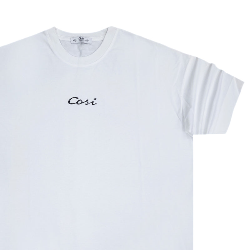 Cosi jeans - 62-W23-01 - simple handcrafted logo t-shirt - white