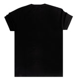 Cosi jeans - 62-W23-11 - gold afterimage logo t-shirt - black