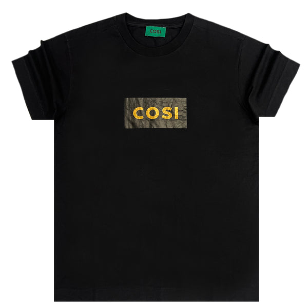 Cosi jeans - 62-W23-13 - black frame gold letters t-shirt - black
