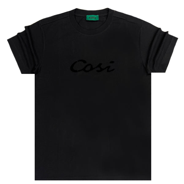 Cosi jeans - 62-W23-14 - calligraphy logo t-shirt - black
