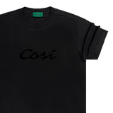 Cosi jeans - 62-W23-14 - calligraphy logo t-shirt - black