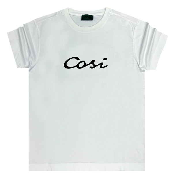 Cosi jeans - 62-W23-14 - calligraphy logo t-shirt - white