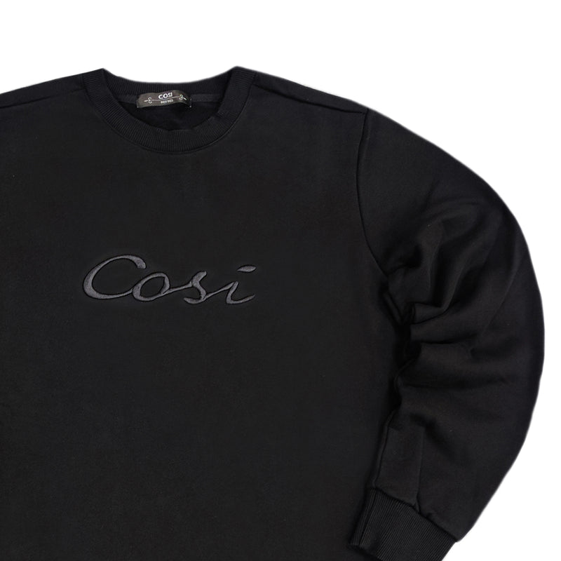 Ανδρικό μακρυμάνικο φούτερ Cosi jeans - 62-W23-62 - logo μαύρο