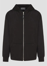 Αδρική ζακέτα με κουκούλα Vinyl Art Clothing - 62626-01 - premium cotton oversized - signature move jacket μαύρο