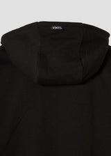 Αδρική ζακέτα με κουκούλα Vinyl Art Clothing - 62626-01 - premium cotton oversized - signature move jacket μαύρο