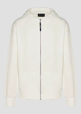 Αδρική ζακέτα με κουκούλα Vinyl Art Clothing - 62626-02 - premium cotton oversized - signature move jacket λευκό