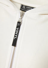 Αδρική ζακέτα με κουκούλα Vinyl Art Clothing - 62626-02 - premium cotton oversized - signature move jacket λευκό