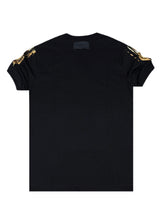 Ανδρική κοντομάνικη μπλούζα Vinyl Art Clothing - 62723-01 - cotton regular fit - golden aura t-shirt μαύρο