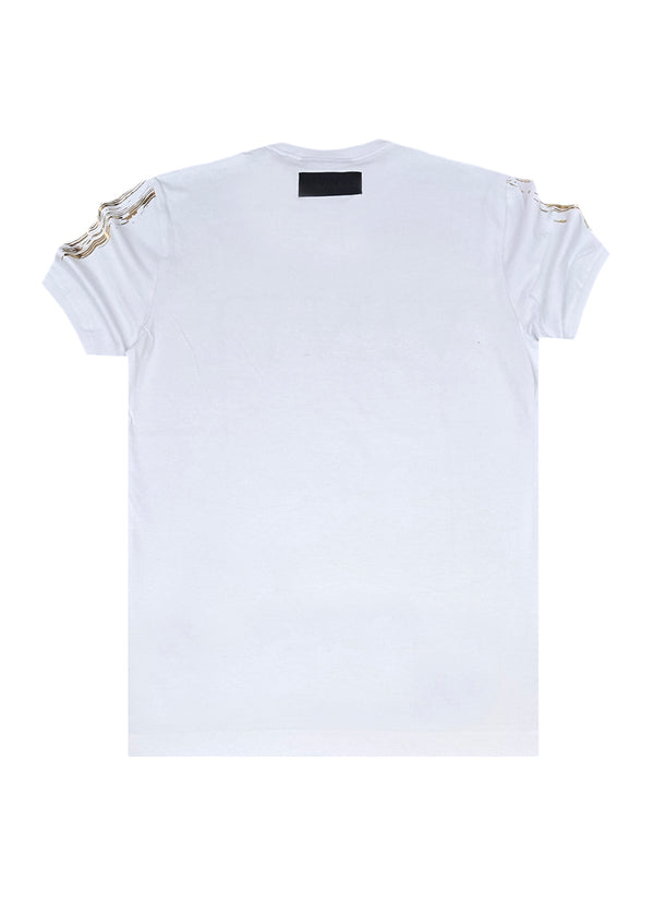Ανδρική κοντομάνικη μπλούζα Vinyl Art Clothing - 62723-02 - cotton regular fit - golden aura t-shirt  λευκό