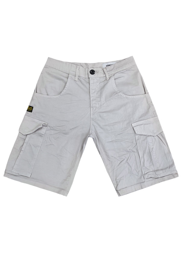 Ανδρική βερμούδα Cosi jeans - 63-CANTONE - cargo shorts γκρι ανοιχτό