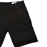 Ανδρική βερμούδα υφασμάτινη Cosi jeans - 63-CUORI - simple paint splatter shorts μαύρο