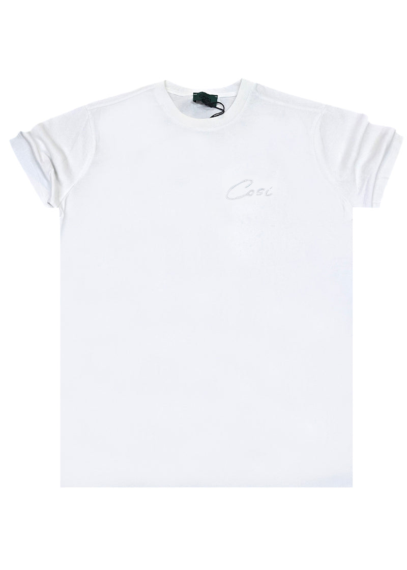 Ανδρική κοντομάνικη μπλούζα Cosi jeans - 63-S24 03 - regular fit tee λευκό