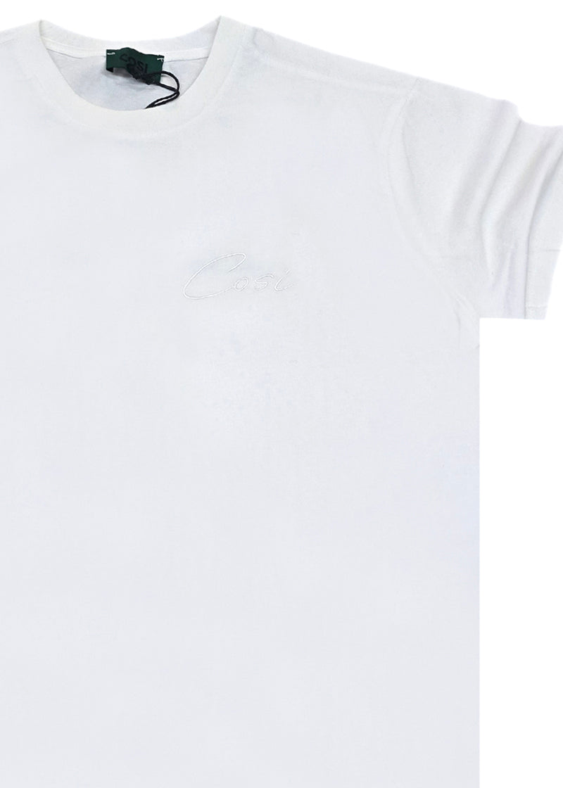 Ανδρική κοντομάνικη μπλούζα Cosi jeans - 63-S24 03 - regular fit tee λευκό