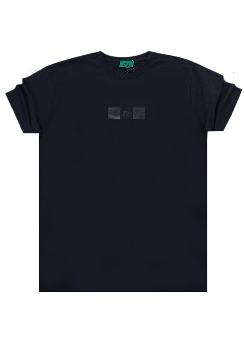 Ανδρική κοντομάνικη μπλούζα Cosi jeans - 63 - S 24 11 - regular fit tee μαύρο