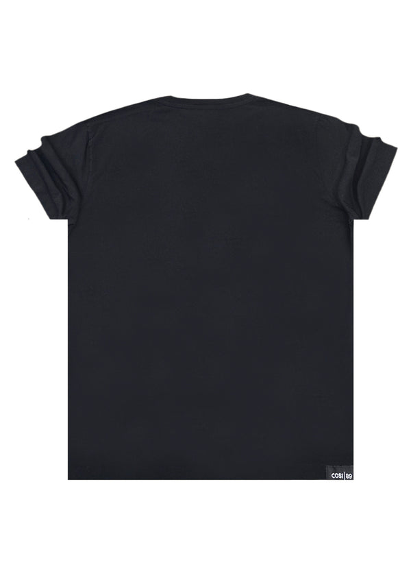 Ανδρική κοντομάνικη μπλούζα Cosi jeans - 63 - S 24 11 - regular fit tee μαύρο
