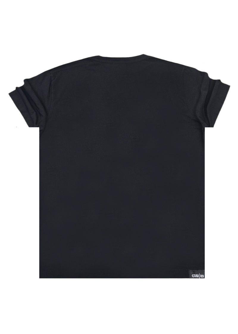 Ανδρική κοντομάνικη μπλούζα Cosi jeans - 63 - S 24 11 - regular fit tee μαύρο