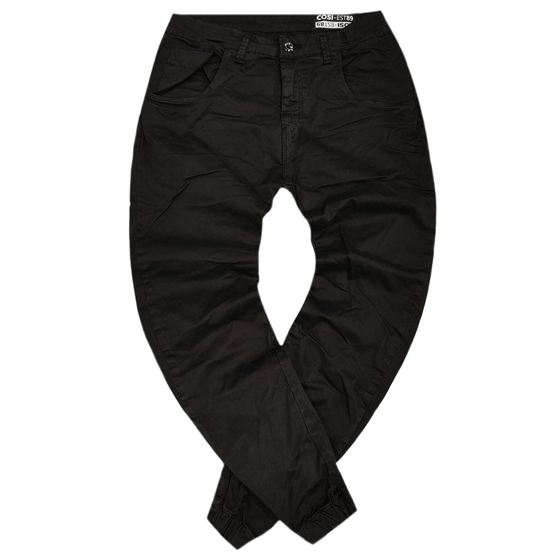 Ανδρικό Παντελόνι Cosi jeans - 63-tiago 45 - ss23 - elasticated μαύρο