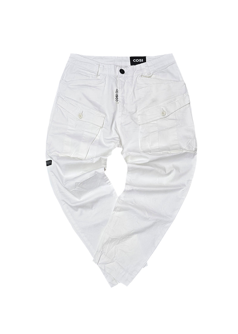 Ανδρικό παντελόνι κάργκο Cosi Jeans - 63 - TOZZI - cargo pants regular fit λευκό