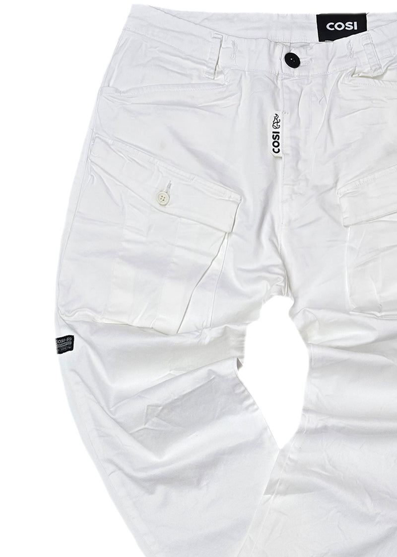 Ανδρικό παντελόνι κάργκο Cosi Jeans - 63 - TOZZI - cargo pants regular fit λευκό